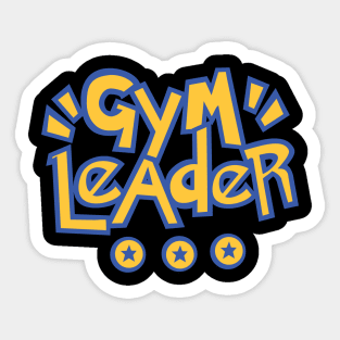 GYM LEADER lettering funny unicorns workout Sticker